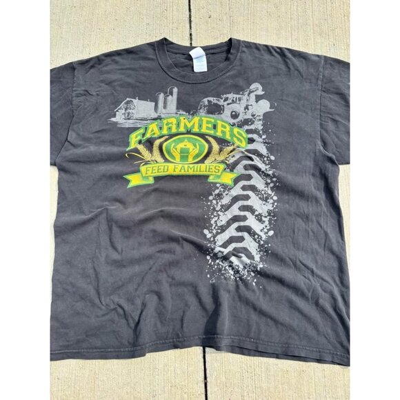 Vintage Farmers Feed Families John Deer Graphic T shirt Faded 90’s - Picture 4 of 6